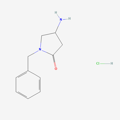 4-AMino-1-benzylpyrrolidin-2-one Hydrochloride chemical structure 4-AMino-1-benzylpyrrolidin-2-one Hydrochloride (CAS: 478832-05-2) - Chemical Structure and Molecular Formula