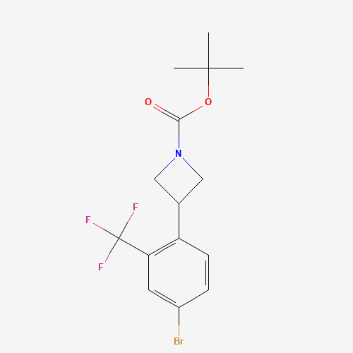 1-((l1-methyl)(l1-oxidanyl)boranyl)-3-(4-bromo-2-(trifluoromethyl)phenyl)azetidine (CAS: 2222935-73-9) - Chemical Structure and Molecular Formula 