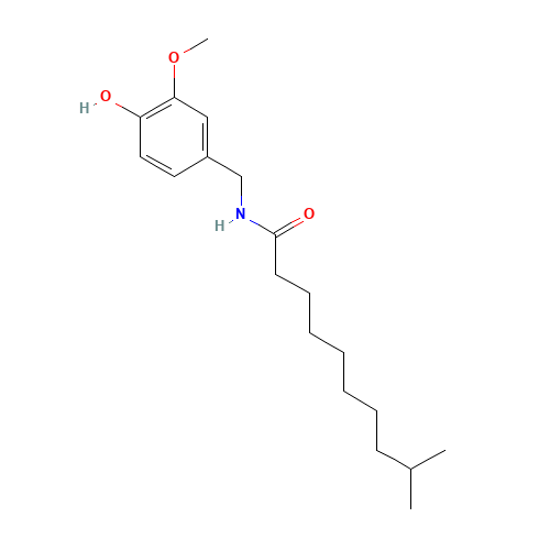 Homodihydrocapsaicin I (CAS: 20279-06-5) - Chemical Structure and Molecular Formula 