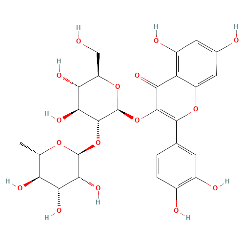 Quercetin 3-O-neohesperidoside (CAS: 32453-36-4) - Chemical Structure and Molecular Formula 