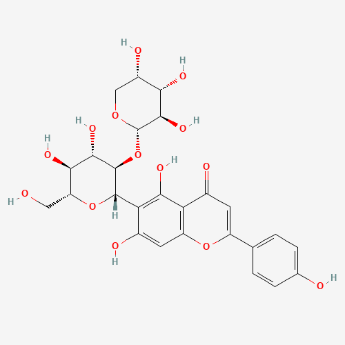 Isovitexin 2''-O-arabinoside (CAS: 53382-71-1) - Chemical Structure and Molecular Formula 