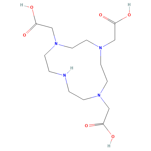 1,4,7,10-Tetraazacyclododecane-1,4,7-triethanoic acid (CAS: 114873-37-9) - Chemical Structure and Molecular Formula 