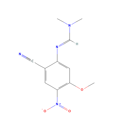 N'-(2-cyano-5-methoxy-4-nitrophenyl)-N,N-dimethylmethanimidamide (CAS: 1269400-04-5) - Chemical Structure and Molecular Formula 
