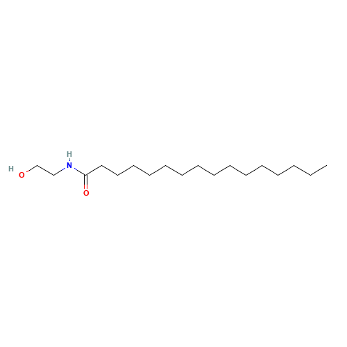palmitoyl ethanolamide (CAS: 544-31-0) - Chemical Structure and Molecular Formula 