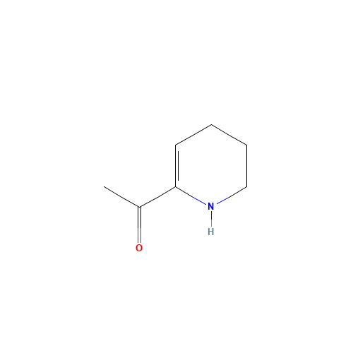 2-acetyl-1,4,5,6-tetrahydropyridine (CAS: 25343-57-1) - Chemical Structure and Molecular Formula 