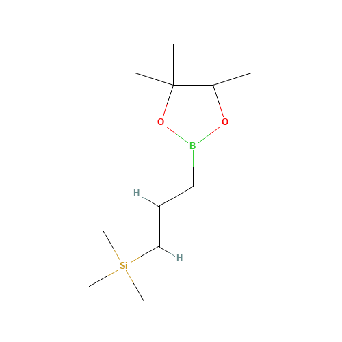 (E)-trimethyl(3-(4,4,5,5-tetramethyl-1,3,2-dioxaborolan-2-yl)prop-1-en-1-yl)silane (CAS: 79309-68-5) - Chemical Structure and Molecular Formula 