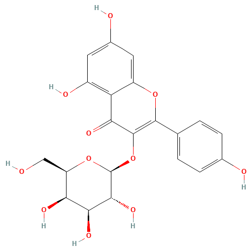 kaempferol-3-O-galactoside (CAS: 23627-87-4) - Chemical Structure and Molecular Formula 