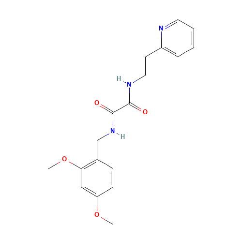 Dimethoxybenzylpyridinylethyloxalamide (CAS: 745047-53-4) - Chemical Structure and Molecular Formula 