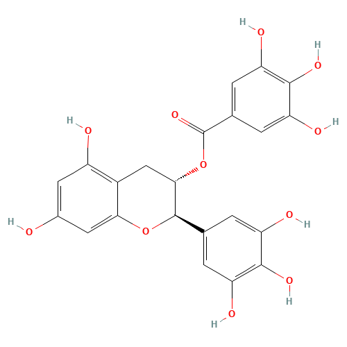 (+)-gallocatechin gallate (CAS: 5127-64-0) - Chemical Structure and Molecular Formula 