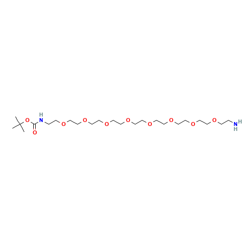 BocNH-PEG8-CH2CH2NH2 (CAS: 1052207-59-6) - Chemical Structure and Molecular Formula 