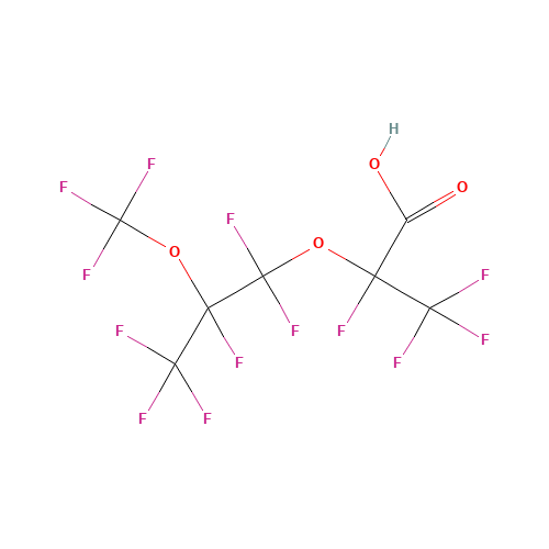 2-[2-(Trifluoromethoxy)hexafluoropropoxy]tetrafluoropropanoic acid (CAS: 2479-73-4) - Chemical Structure and Molecular Formula 