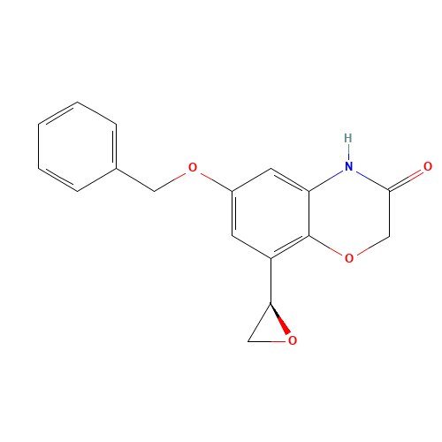 (R)-6-(benzyloxy)-8-(oxiran-2-yl)-2H-benzo[b][1,4]oxazin-3(4H)-one (CAS: 869478-12-6) - Chemical Structure and Molecular Formula 