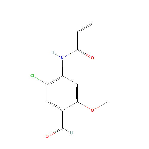 N-(2-Chloro-4-formyl-5-methoxyphenyl)acrylamide (CAS: 1251456-87-7) - Chemical Structure and Molecular Formula 