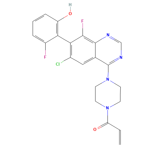 (S)-1-(4-(6-chloro-8-fluoro-7-(2-fluoro-6-hydroxyphenyl)quinazolin-4-yl)piperazin-1-yl)prop-2-en-1-one (CAS: 1698055-85-4) - Related Chemical Product