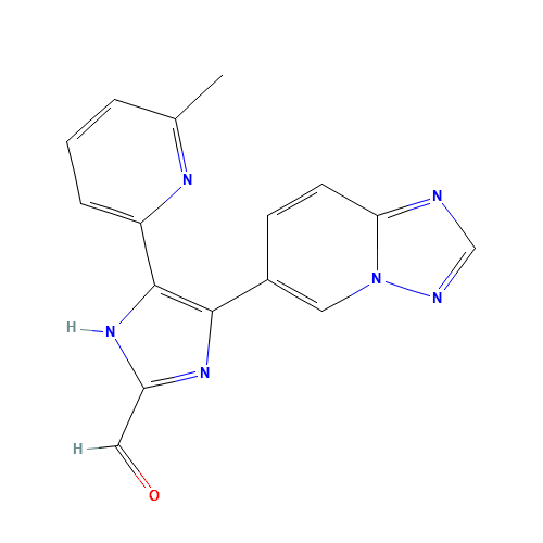 4-([1,2,4]triazolo[1,5-a]pyridin-6-yl)-5-(6-methylpyridin-2-yl)-1H-imidazole-2-carbaldehyde (CAS: 1352609-91-6) - Chemical Structure and Molecular Formula 