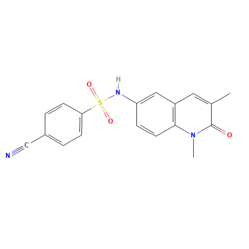 4-Cyano-N-(1,2-dihydro-1,3-dimethyl-2-oxo-6-quinolinyl)benzenesulfonamide (CAS: 1884640-99-6) - Related Chemical Product