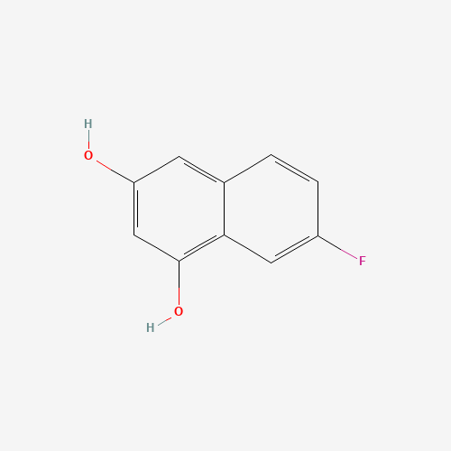 7-Fluoronaphthalene-1,3-diol (CAS: 2460027-79-4) - Chemical Structure and Molecular Formula 