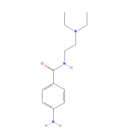 Procainamide (CAS: 51-06-9) - Chemical Structure and Molecular Formula 