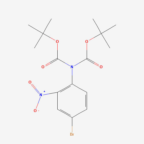 DI-Tert-butyl 4-bromo-2-nitrophenyliminodicarbonate (CAS: 1228392-59-3) - Chemical Structure and Molecular Formula 