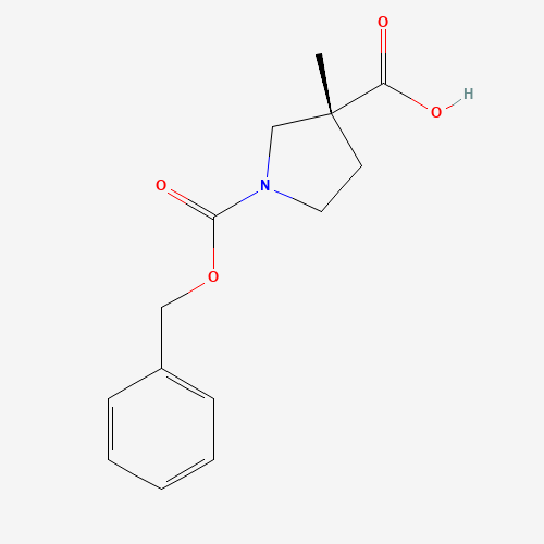 (R)-3-Methyl-pyrrolidine-1,3-dicarboxylic acid 1-benzyl ester (CAS: 1412254-17-1) - Chemical Structure and Molecular Formula 