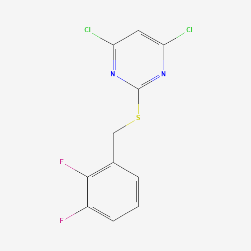 4,6-Dichloro-2-((2,3-difluorobenzyl)thio)pyrimidine (CAS: 654073-29-7) - Chemical Structure and Molecular Formula 