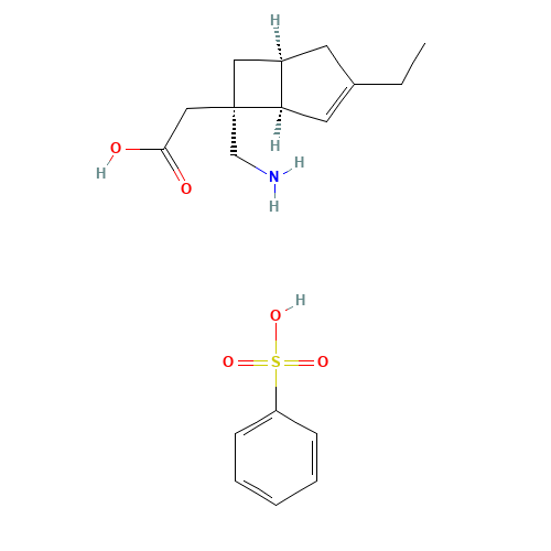 Mirogabalin besylate (CAS: 1138245-21-2) - Chemical Structure and Molecular Formula 