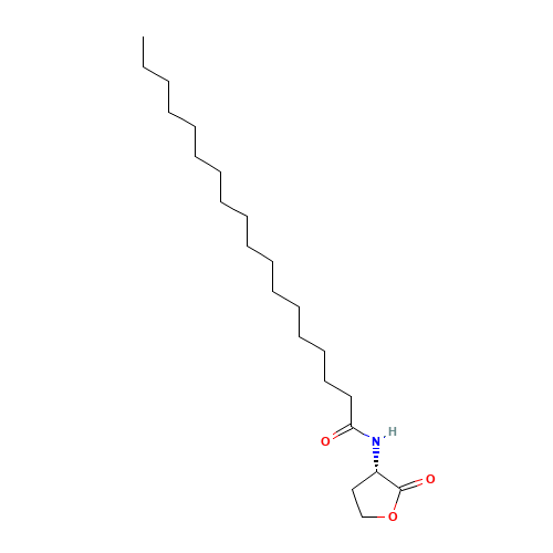 N-[(3S)-Tetrahydro-2-oxo-3-furanyl]octadecanamide (CAS: 479050-96-9) - Chemical Structure and Molecular Formula 