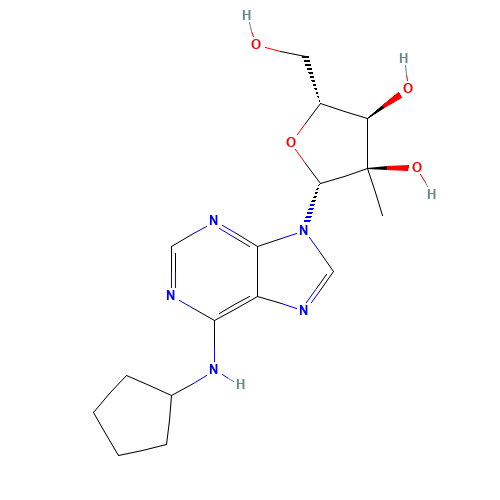 (2R,3R,4R,5R)-2-(6-(Cyclopentylamino)-9H-purin-9-yl)-5-(hydroxymethyl)-3-methyltetrahydrofuran-3,4-diol (CAS: 205171-06-8) - Related Chemical Product
