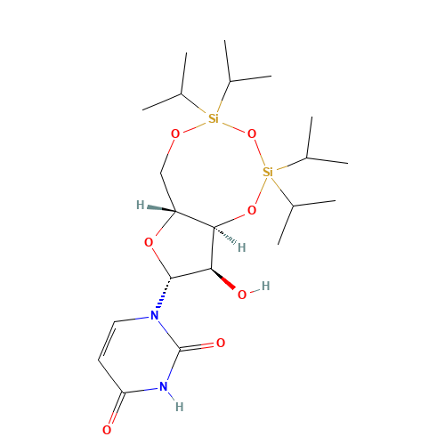 3',5'-O-(1,1,3,3-Tetraisopropyl-1,3-disiloxanediyl)uridine (CAS: 69304-38-7) - Chemical Structure and Molecular Formula 