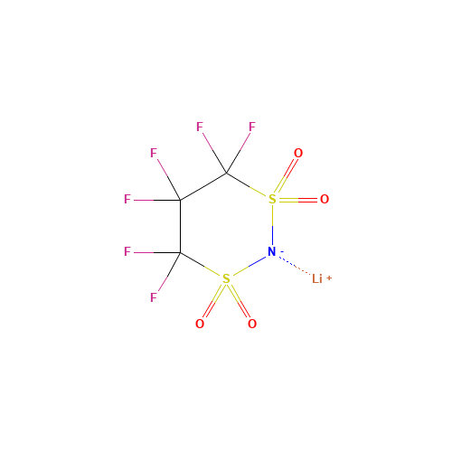 1,1,2,2,3,3-HEXAFLUOROPROPANE-1,3-DISULFONIMIDE LITHIUM SALT (CAS: 189217-62-7) - Chemical Structure and Molecular Formula 