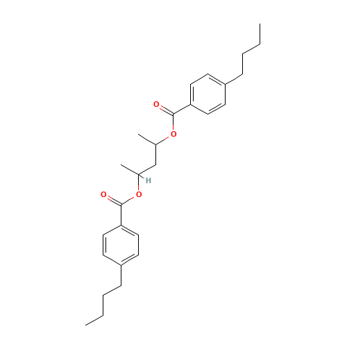 Benzoic acid, 4-butyl-, 1,1'-(1,3-dimethyl-1,3-propanediyl) ester (CAS: 585564-32-5) - Chemical Structure and Molecular Formula 