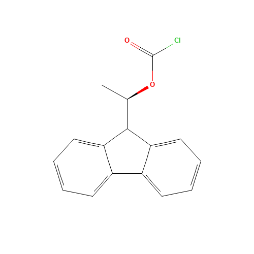 (R)-(+)-1,9-fluorenylethylchloroformate  (CAS: 1428936-75-7) - Chemical Structure and Molecular Formula 