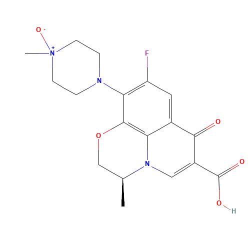 Levofloxacin N-oxide (CAS: 117678-38-3) - Chemical Structure and Molecular Formula 
