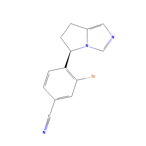 Benzonitrile, 3-bromo-4-[(5R)-6,7-dihydro-5H-pyrrolo[1,2-c]imidazol-5-yl]- (CAS: 928134-69-4) - Related Chemical Product