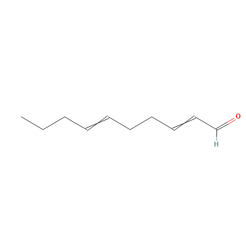 trans-trans-2,6-Decadienal (CAS: 134998-60-0) - Chemical Structure and Molecular Formula 
