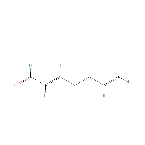 trans-cis-2,6-Octadienal (CAS: 76917-23-2) - Chemical Structure and Molecular Formula 