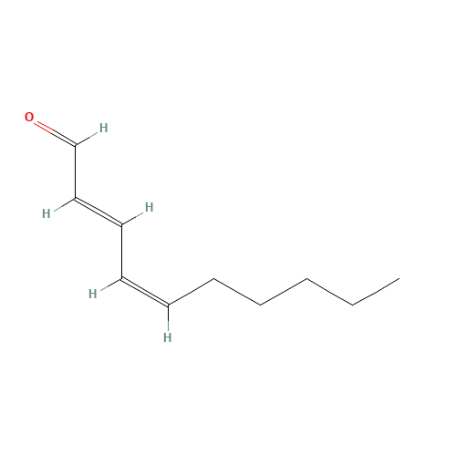 trans-cis-2,4-Decadienal (CAS: 25152-83-4) - Chemical Structure and Molecular Formula 