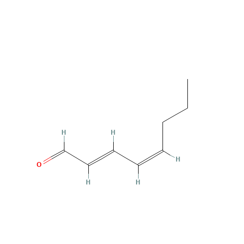 trans-cis-2,4-Octadienal (CAS: 33819-10-2) - Chemical Structure and Molecular Formula 