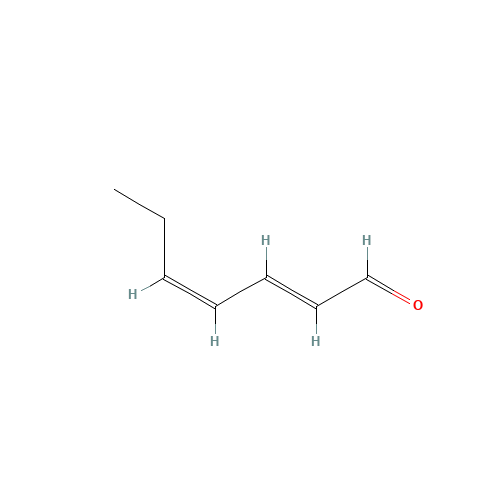trans-cis-2,4-Heptadienal (CAS: 4313-02-4) - Chemical Structure and Molecular Formula 