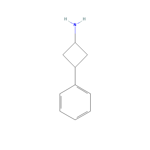 trans-3-Phenylcyclobutan-1-aMine (CAS: 1570-99-6) - Chemical Structure and Molecular Formula 