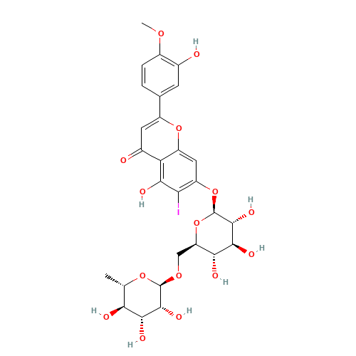 6-Iodo Diosmin (CAS: 1431536-92-3) - Chemical Structure and Molecular Formula 
