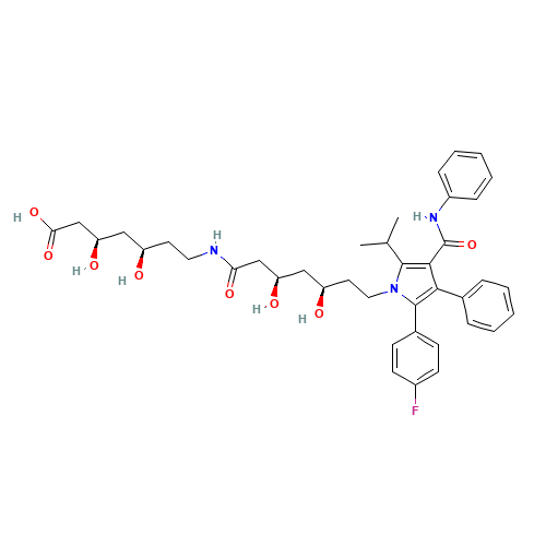 Atorvastatin EP IMpurity F (CAS: 887196-24-9) - Chemical Structure and Molecular Formula 