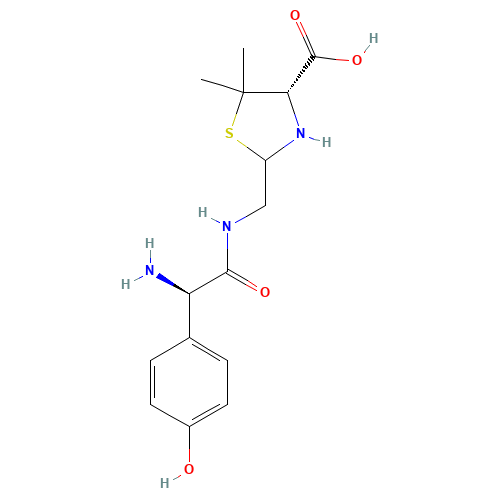 (4S)-2-[[[(2R)-2-AMino-2-(4-hydroxyphenyl)acetyl]aMino]Methyl]-5,5-diMethyl-4-thiazolidinecarboxylic Acid (Mixture of DiastereoMers) (CAS: 1356020-01-3) - Related Chemical Product