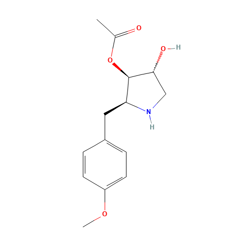 3,4-Pyrrolidinediol, 2-[(4-methoxyphenyl)methyl]-, 3-acetate, (2S,3R,4R)- (CAS: 27958-09-4) - Related Chemical Product
