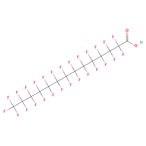 PERFLUOROTETRADECANOIC ACID (CAS: 376-06-7) - Chemical Structure and Molecular Formula 