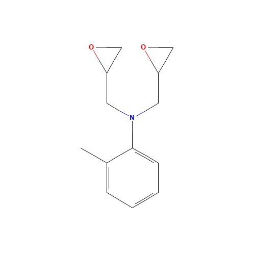 N,N-bis(2,3-epoxypropyl)-o-toluidine (CAS: 40027-50-7) - Chemical Structure and Molecular Formula 