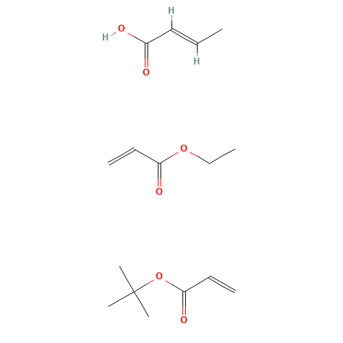 2-Propenoic acid, 2-methyl-, polymer with 1,1-dimethylethyl 2-propenoate and ethyl 2-propenoate (CAS: 159666-35-0) - Chemical Structure and Molecular Formula 