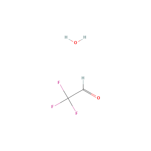 2,2,2-TRIFLUOROACETALDEHYDE HYDRATE (CAS: 33953-86-5) - Chemical Structure and Molecular Formula 