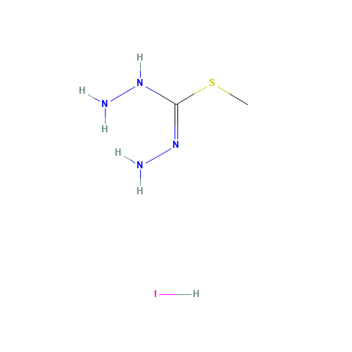 Hydrazinecarbohydrazonothioic Acid Methyl Ester Hydriodide (CAS: 37839-01-3) - Chemical Structure and Molecular Formula 