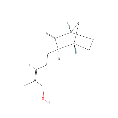 Beta-Santalol (CAS: 77-42-9) - Chemical Structure and Molecular Formula 